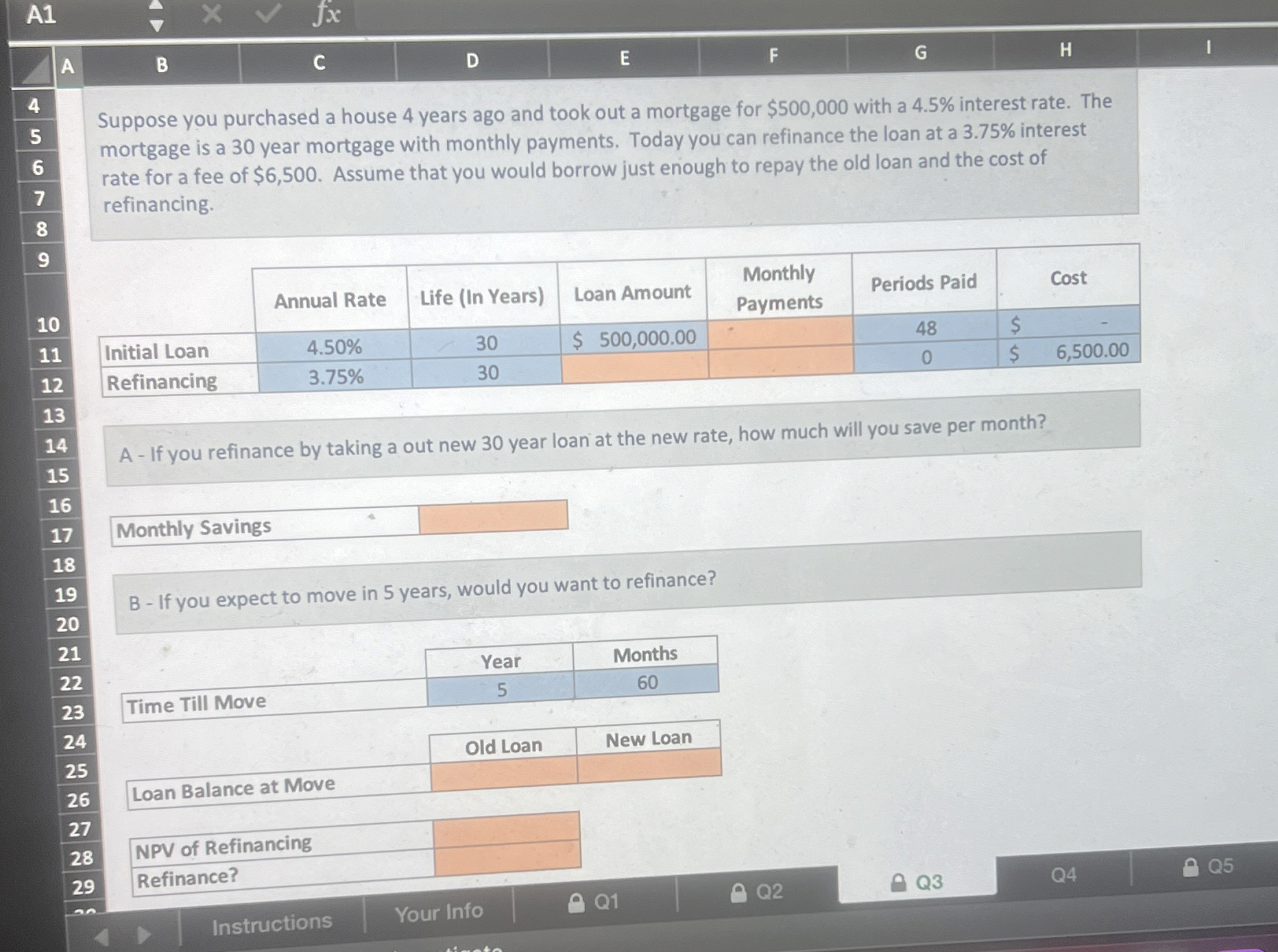 A 1 A B C D E F G I 4 5 Suppose you purchased a