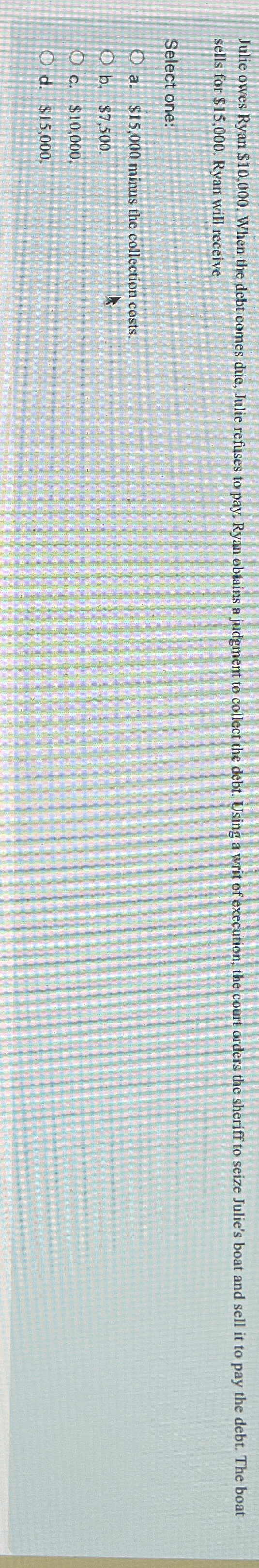 sells for $ 1 5 , 0 0 0 . Ryan will receive