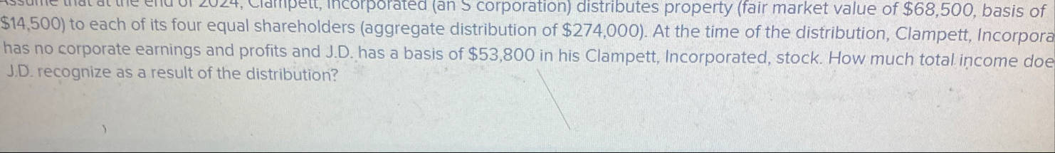 $ 1 4 , 5 0 0 ) to each of its four equal