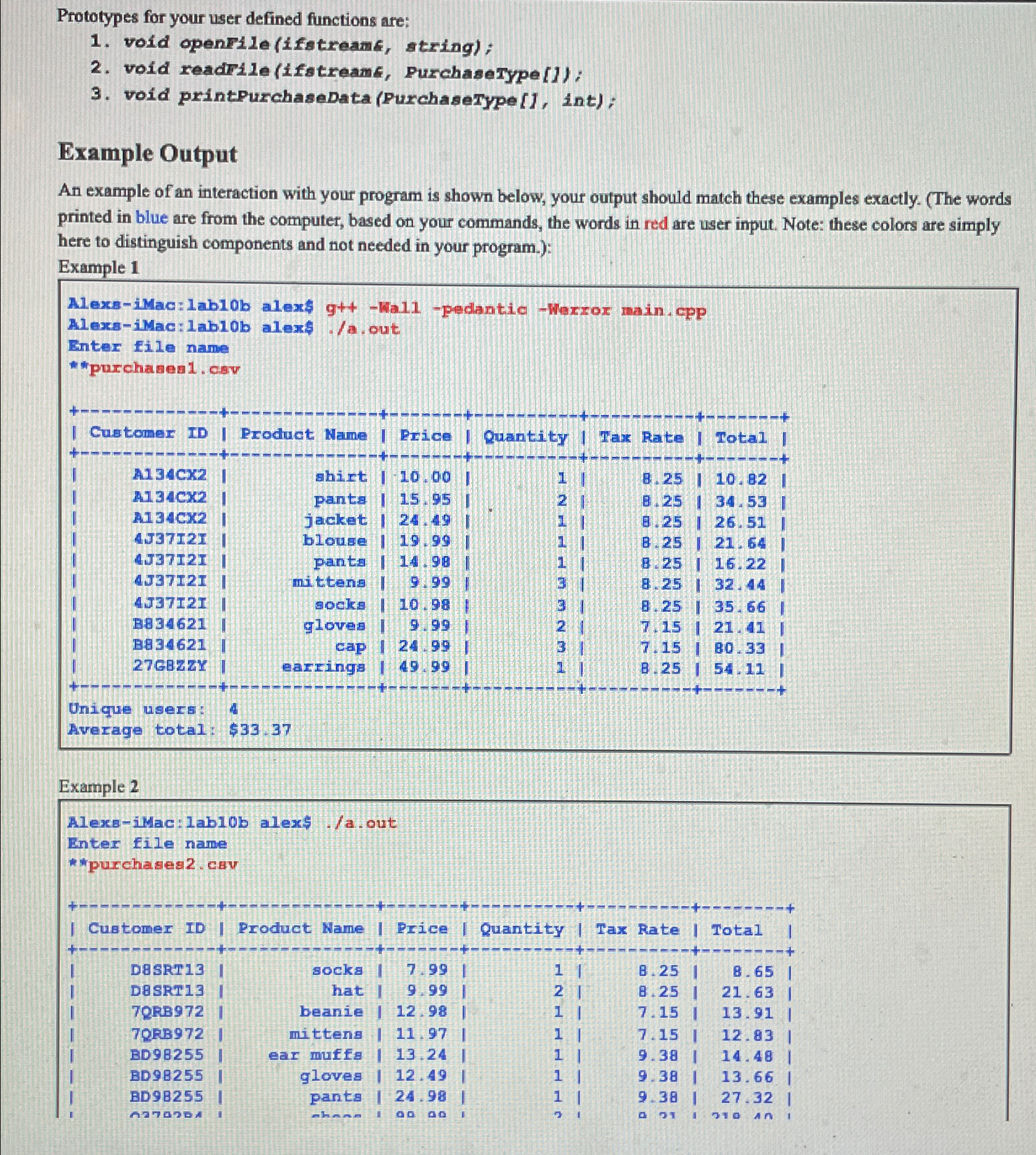 In this lab you will practice using basic input /