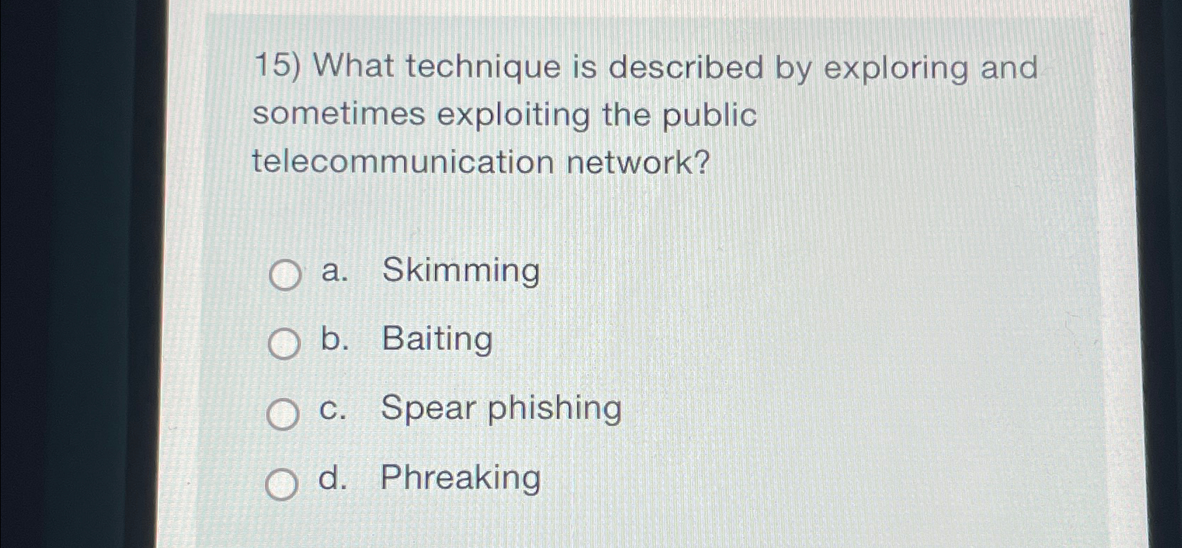 What technique is described by exploring and