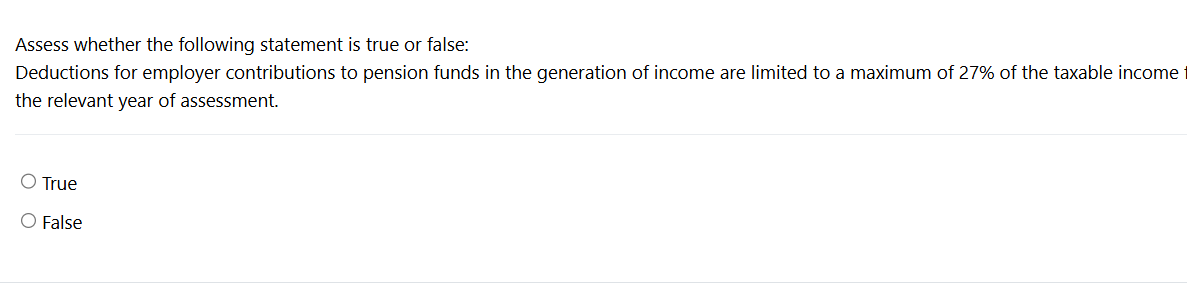 Assess whether the following statement is true or