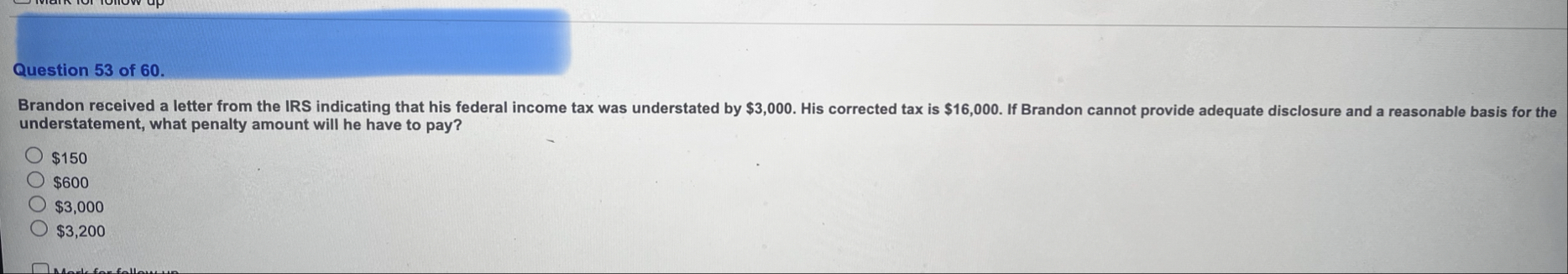 Question 5 3 of 6 0 . Brandon received a letter