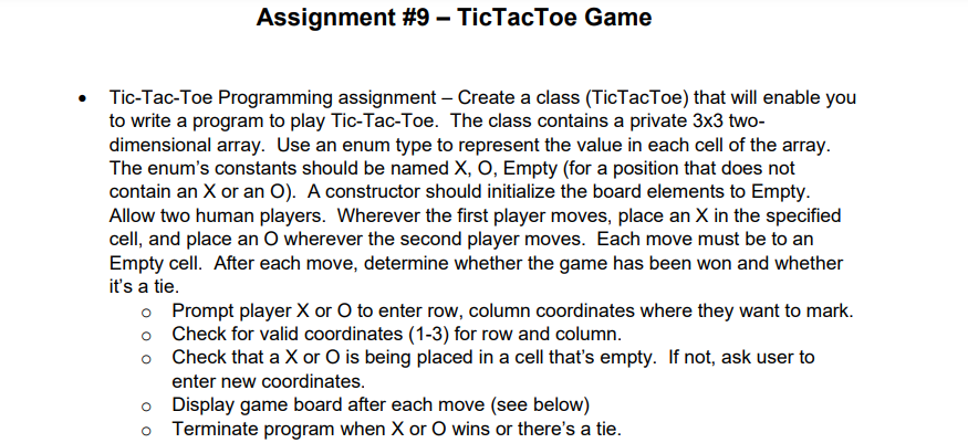 Code in Java Should look some thing like this