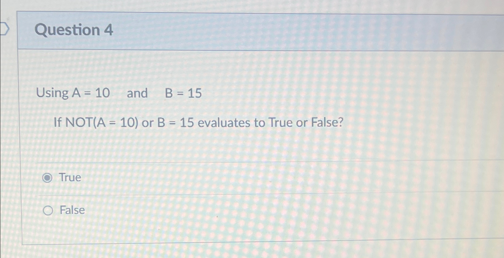 Question 4 Using A = 1 0 and B = 1 5 If ) = ( 1 0