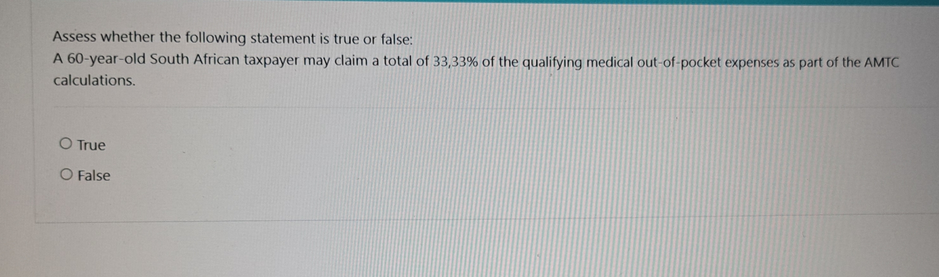 Assess whether the following statement is true or