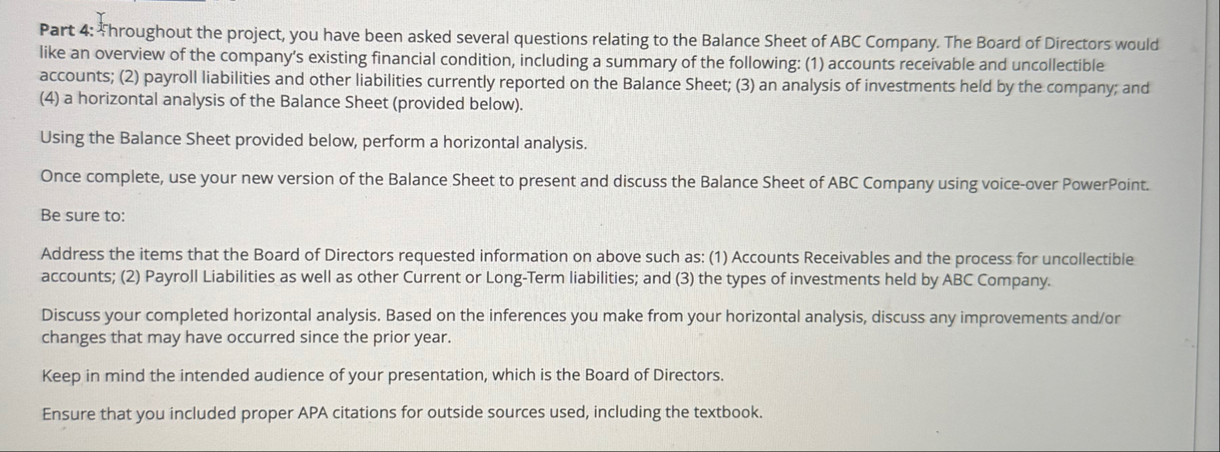 I need help with steps 1 - 3 for part 4 i already