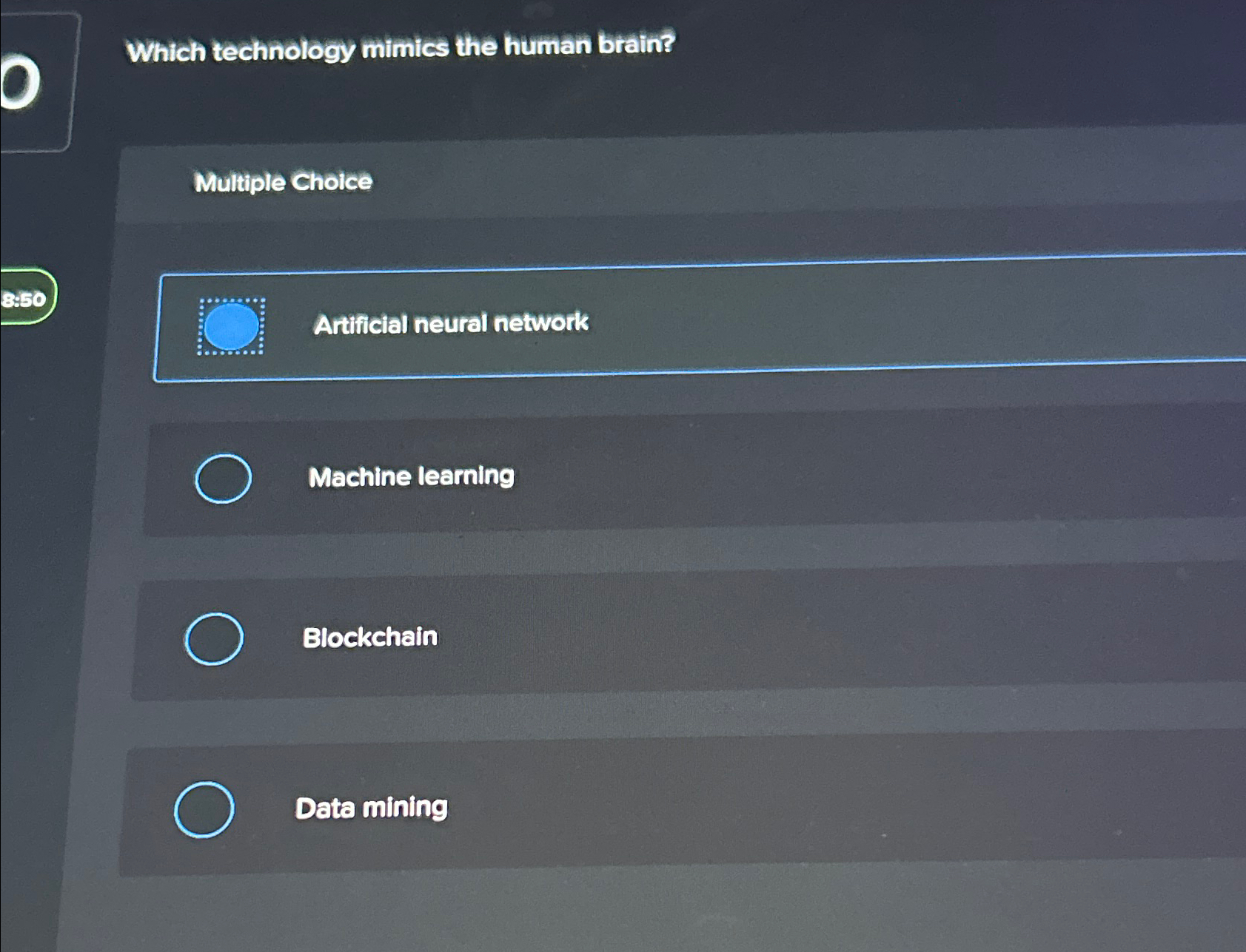 Which technology mimics the human brain? Multiple