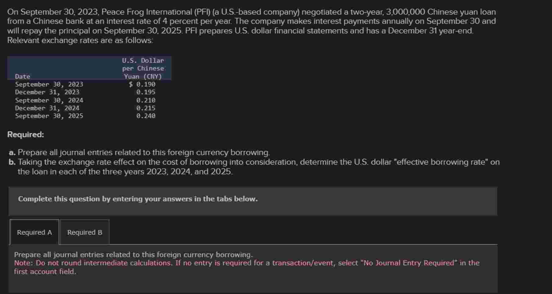 Record the first annual interest payment, record