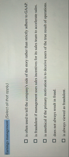 ( Select all that apply. ) is often used to tell