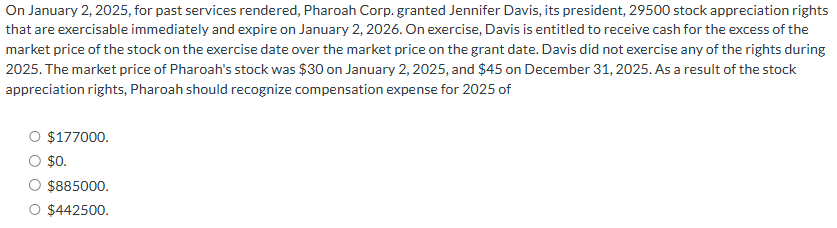 On January 2 , 2 0 2 5 , for past services