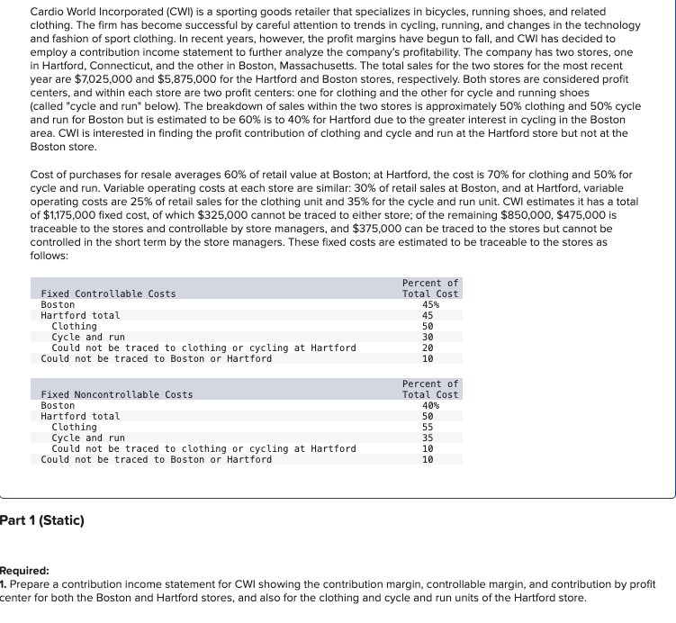 Required: 1 . Prepare a contribution income