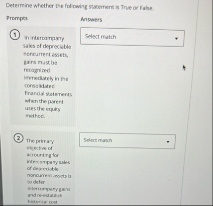 Determine whether the following statement is True