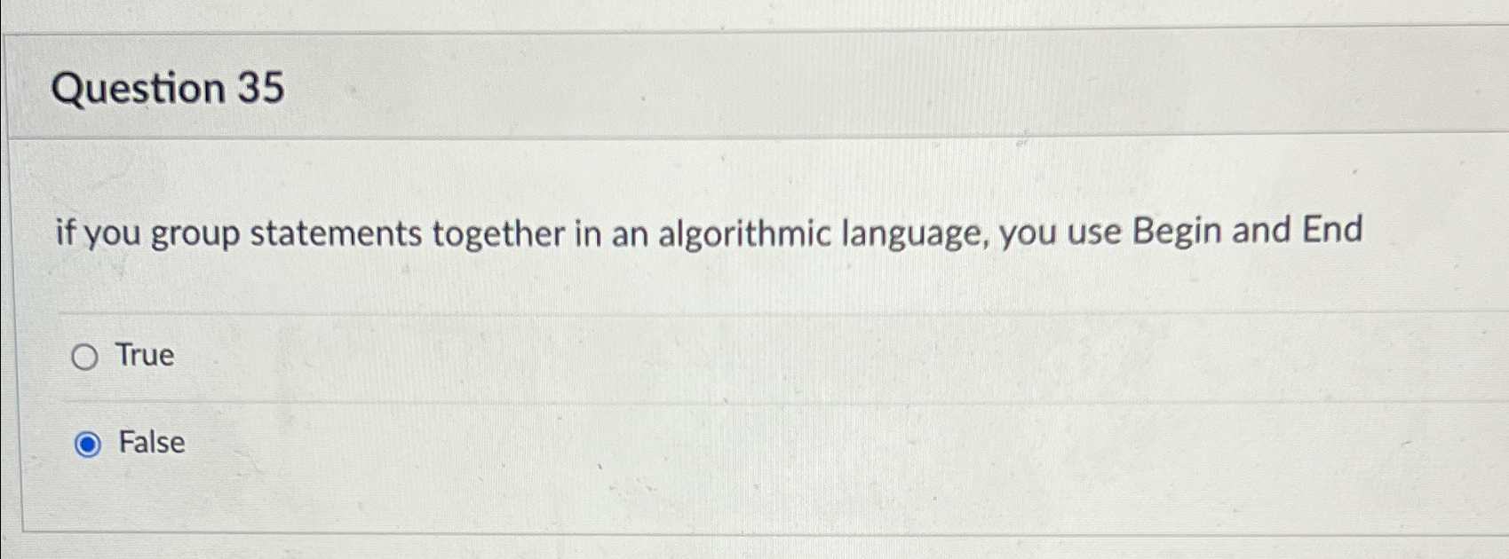 Question 3 5 if you group statements together in
