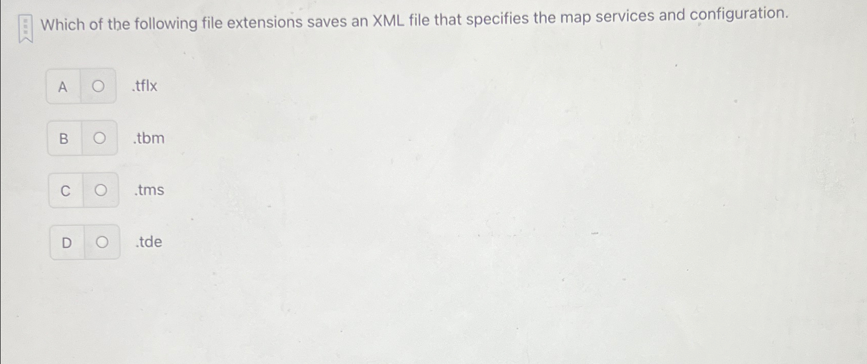 Which of the following file extensions saves an