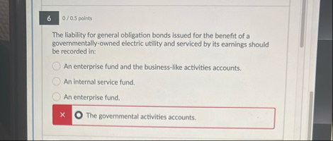 0 0 . 5 points The liability for general