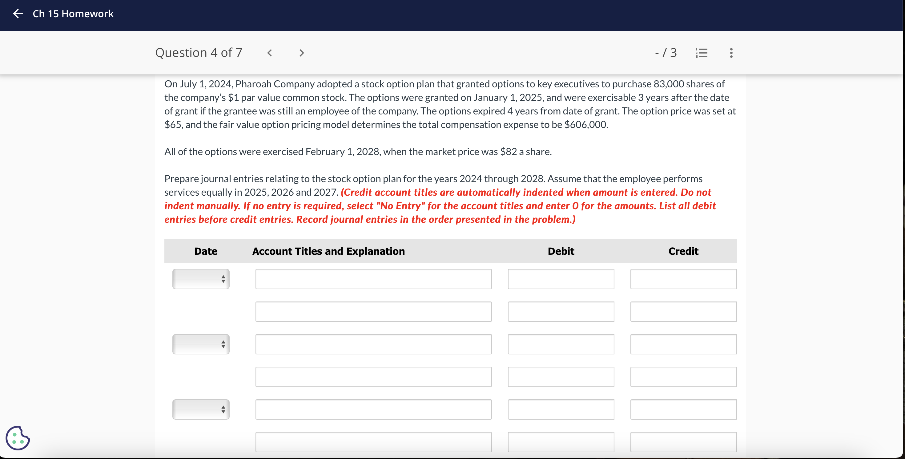 On July 1 , 2 0 2 4 , Pharoah Company adopted a