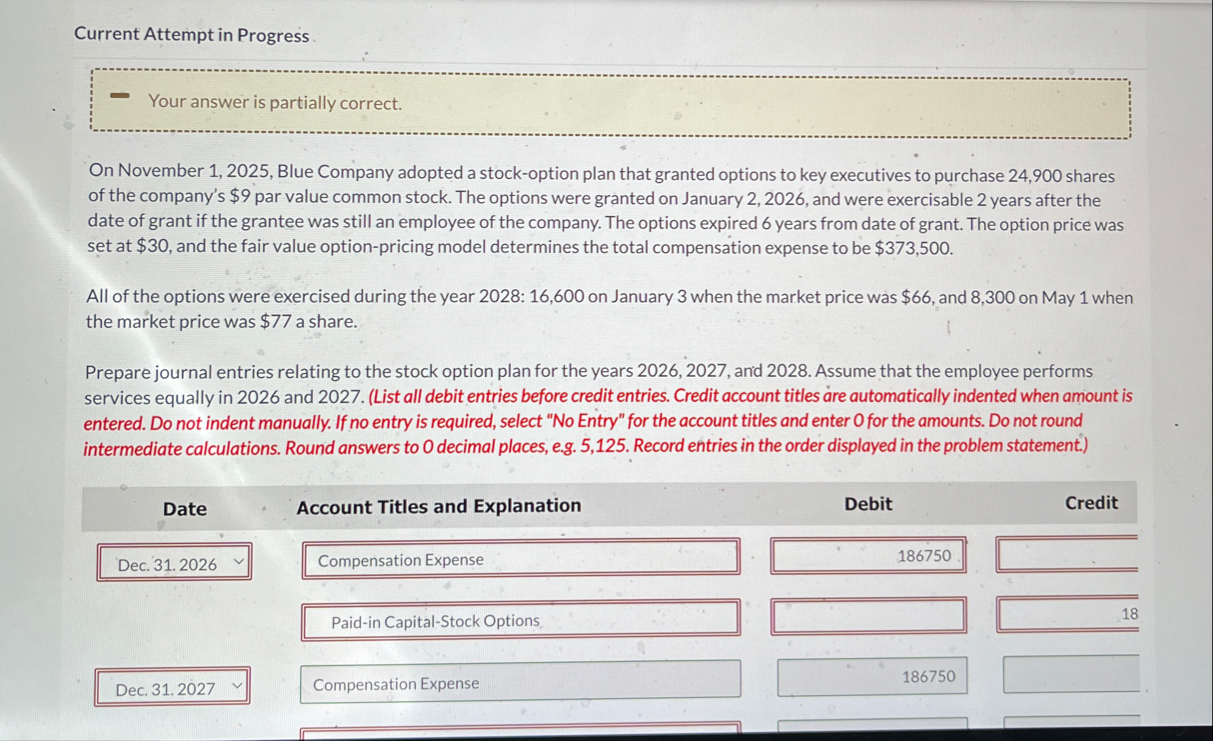 Current Attempt in Progress. Your answer is