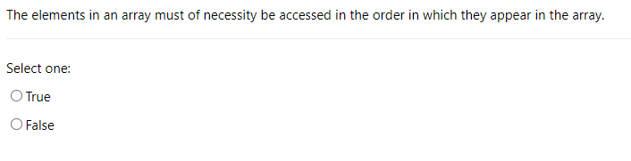 The elements in an array must of necessity be