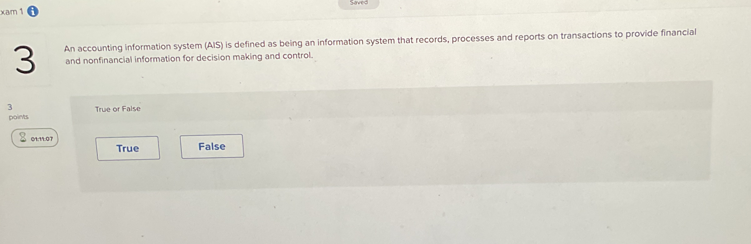 xam 1 1 3 An accounting information system ( AIS