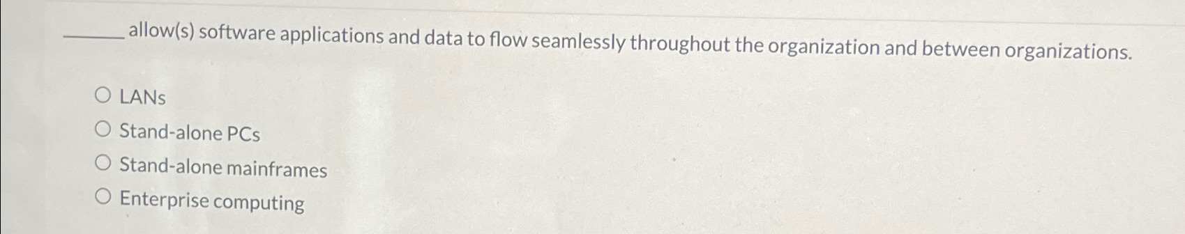 allow ( s ) software applications and data to