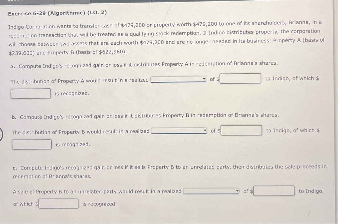 Exercise 6 - 2 9 ( Algorithmic ) ( LO . 2 )