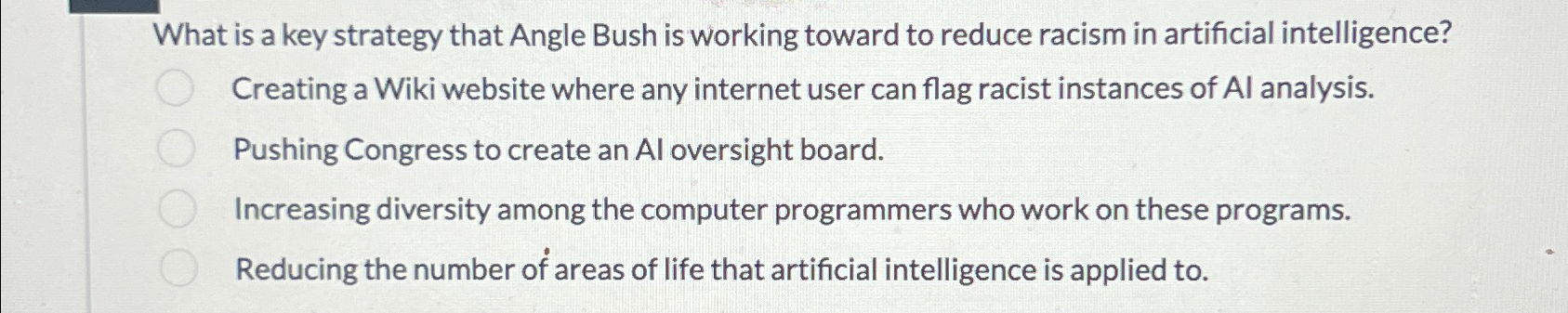 What is a key strategy that Angle Bush is working