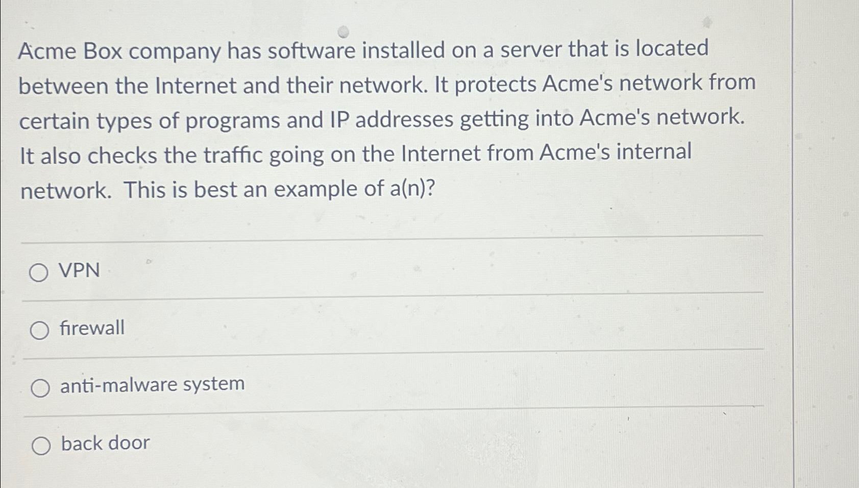 Aicme Box company has software installed on a