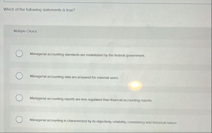 Which of the following statements is true?