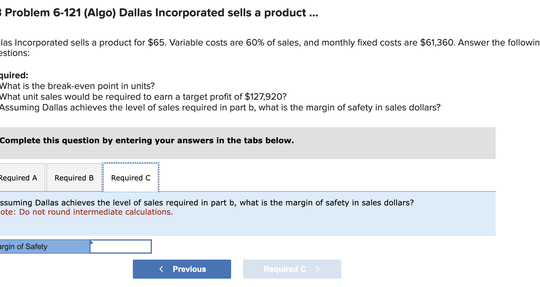 Problem 6 - 1 2 1 ( Algo ) Dallas Incorporated