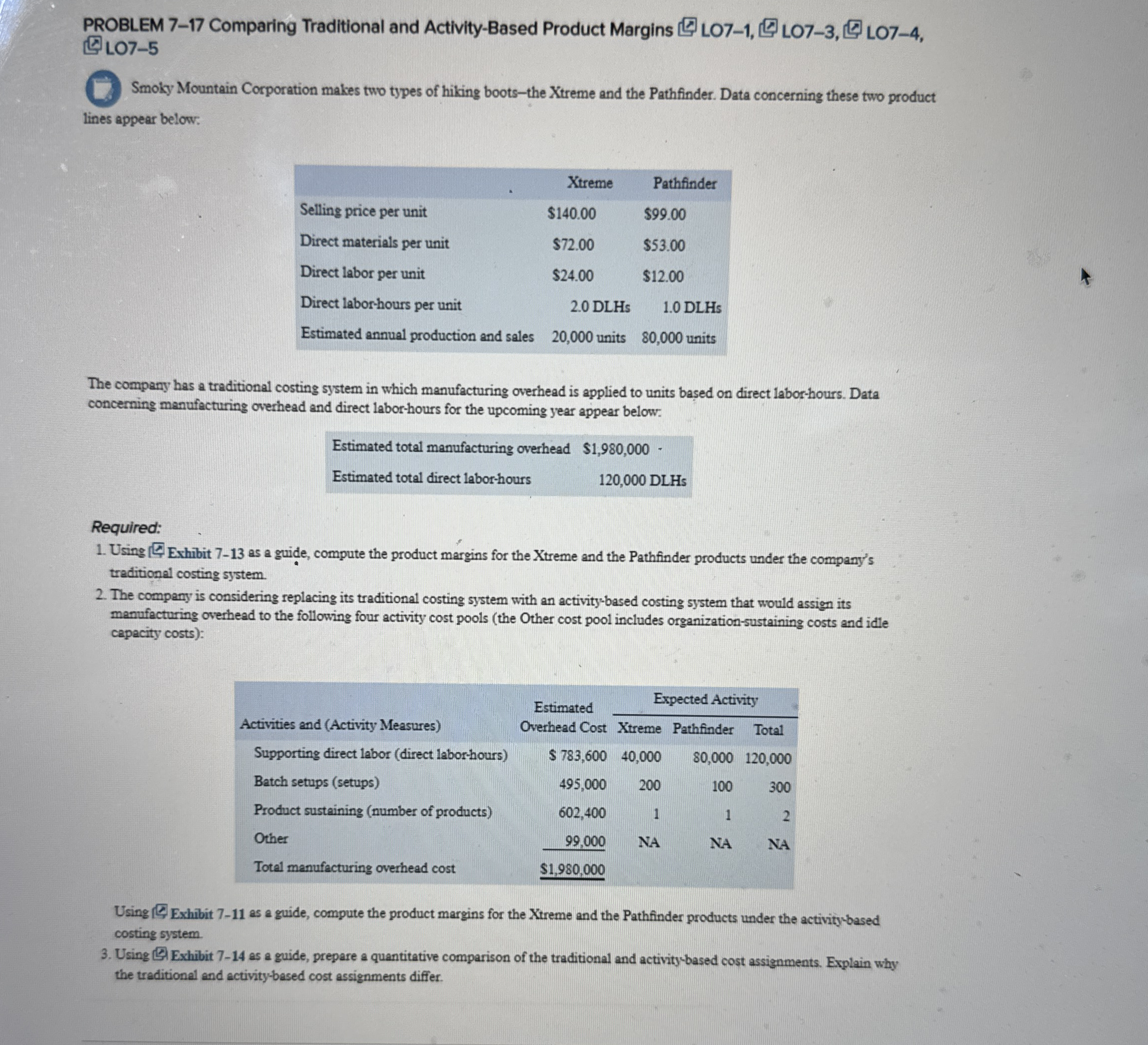 PROBLEM 7 - 1 7 Comparing Traditional and
