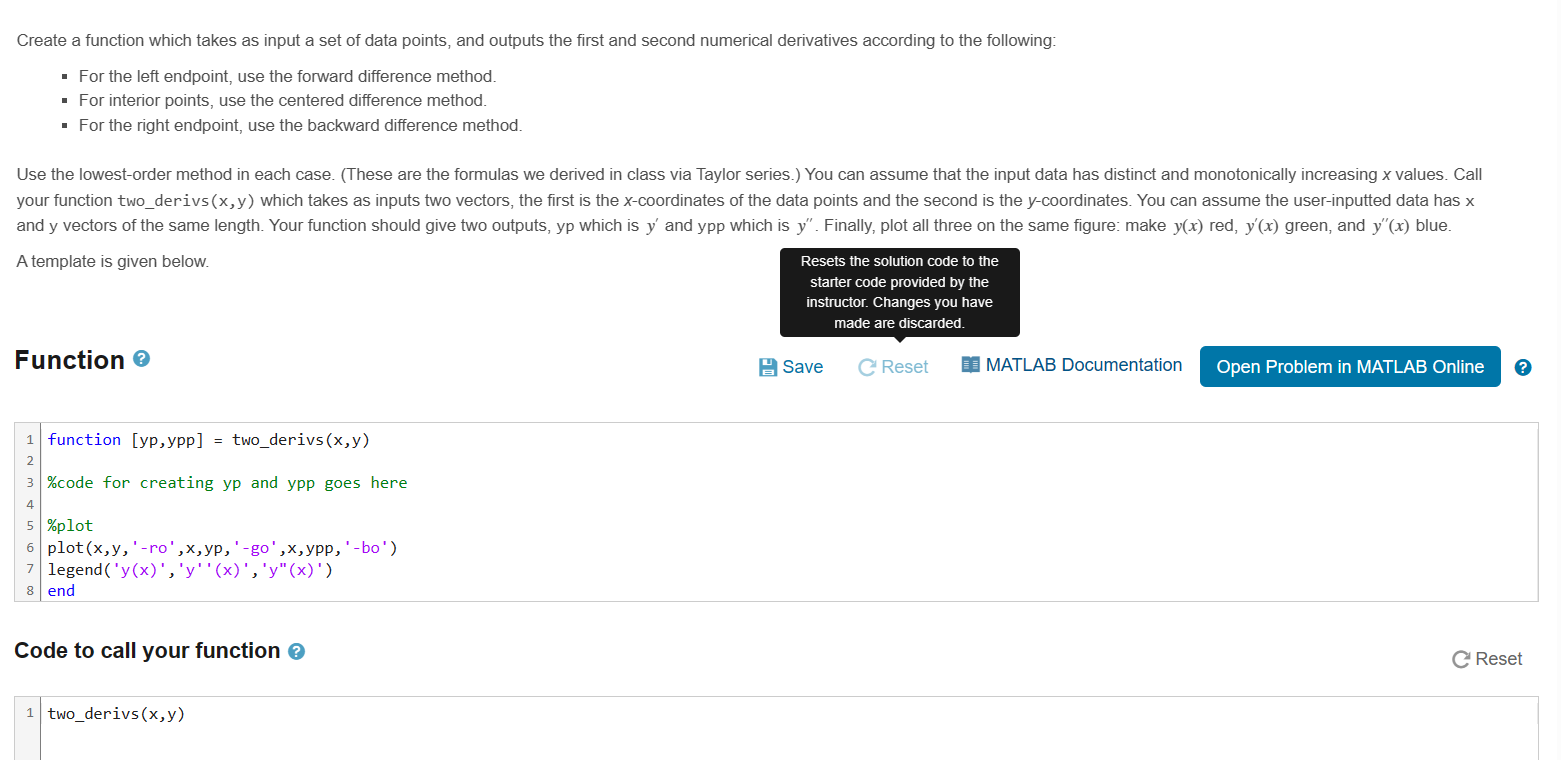 IN MATLAB PLEASE Create a function which takes as