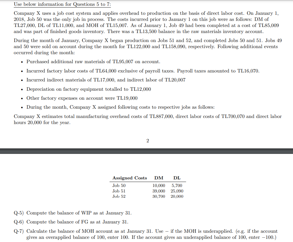 \ ( \ underline { \ text { Use below information