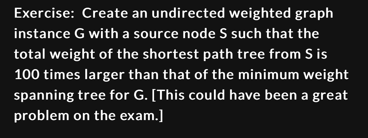 Exercise: Create an undirected weighted graph