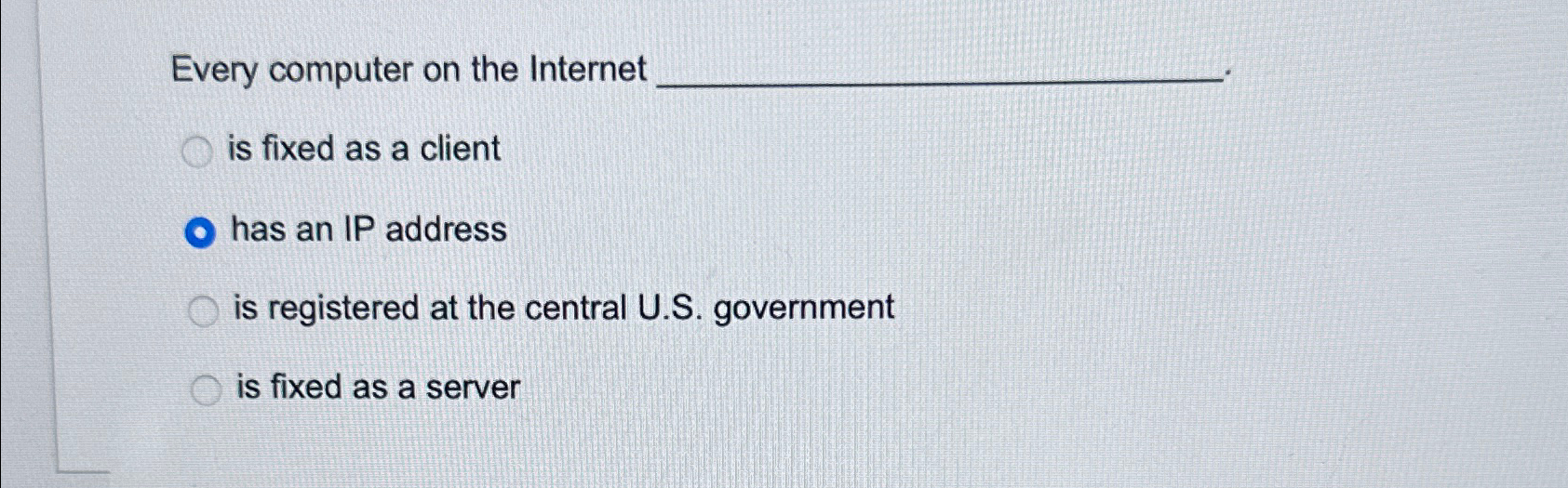 Every computer on the Internet is fixed as a