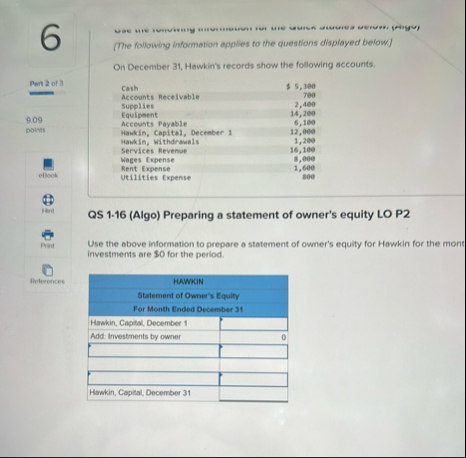 On December 3 1 , Hawkin's records show the