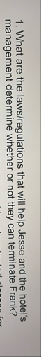 What are the laws / regulations that will help