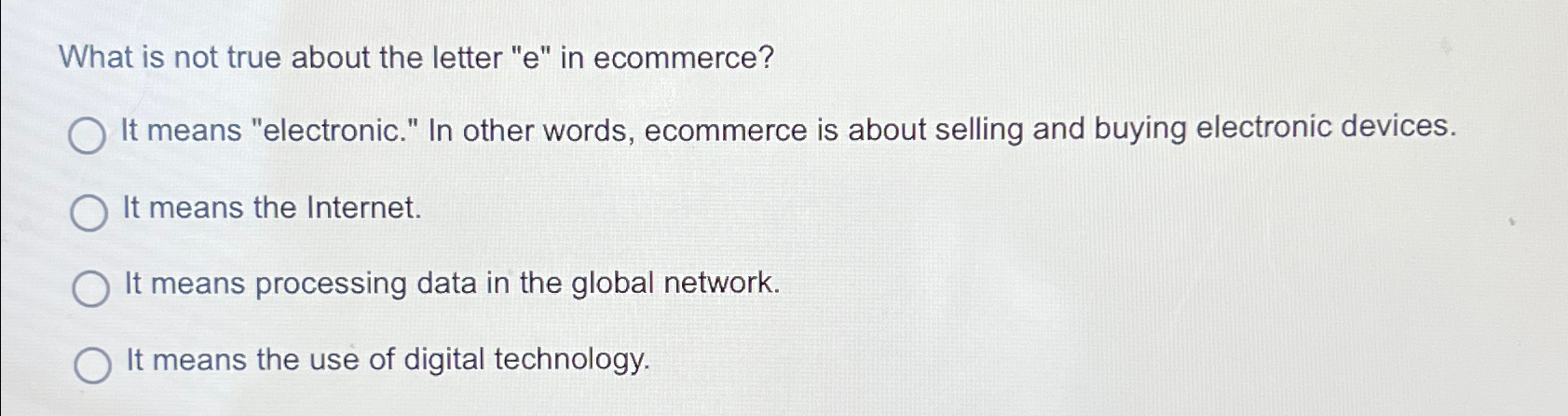 What is not true about the letter " e " in