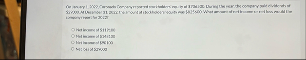 On January 1 , 2 0 2 2 , Coronado Company