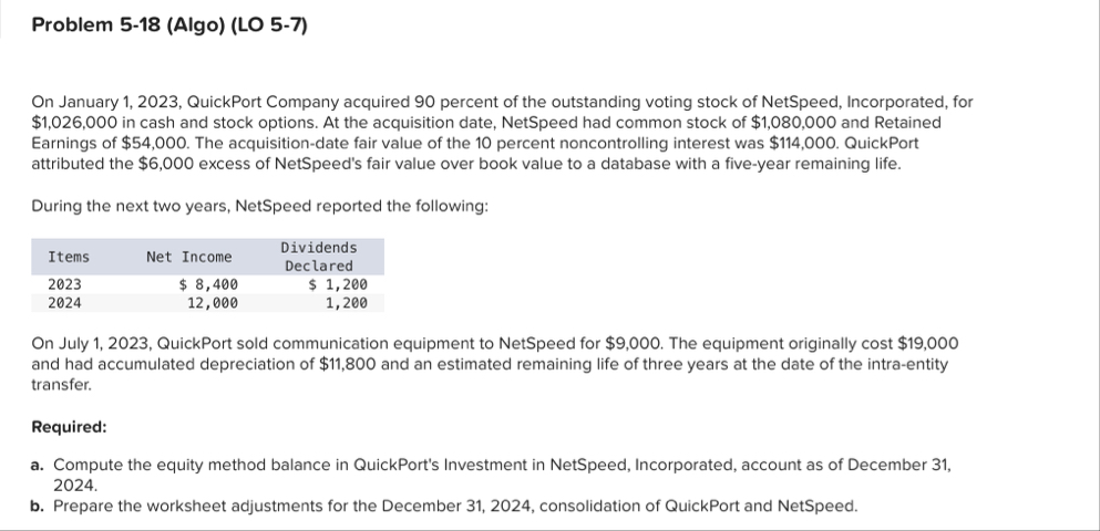 Problem 5 - 1 8 ( Algo ) ( LO 5 - 7 ) On January
