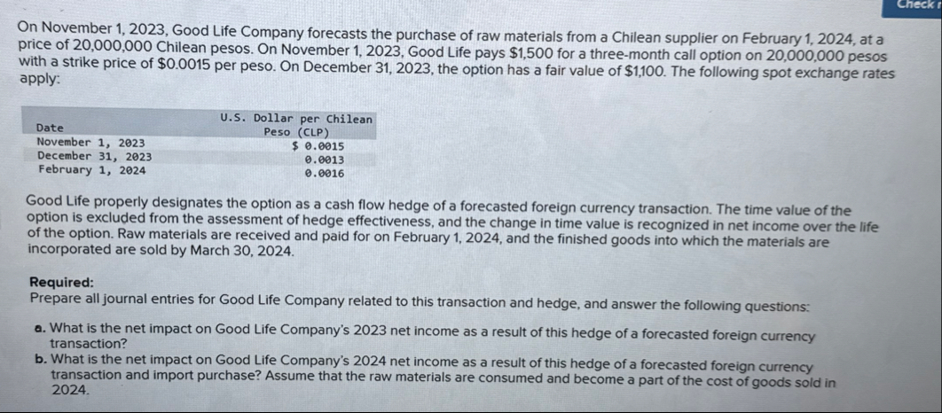 Cheek On November 1 , 2 0 2 3 , Good Life Company