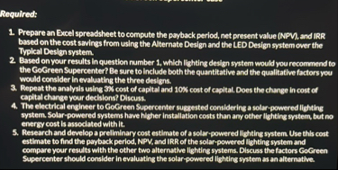 Required: Prepare an Excel spreadsheet to compute