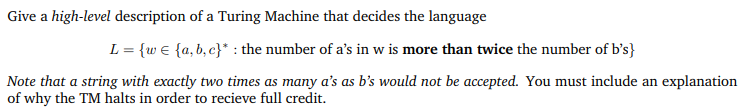 Give a high - level description of a Turing