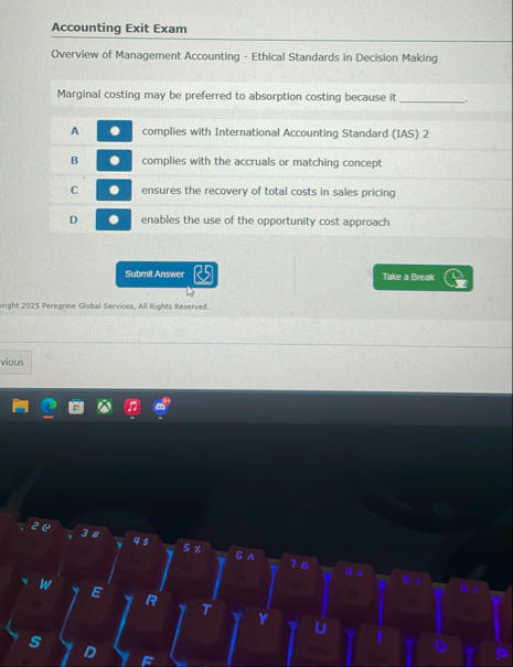 Accounting Exit Exam Overview of Management