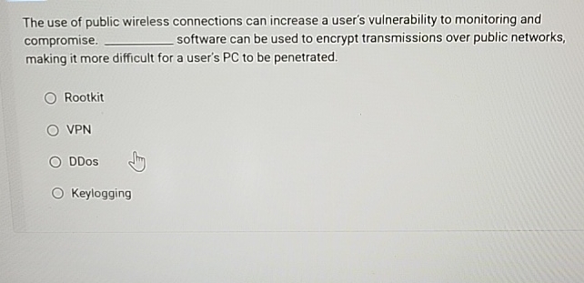 The use of public wireless connections can