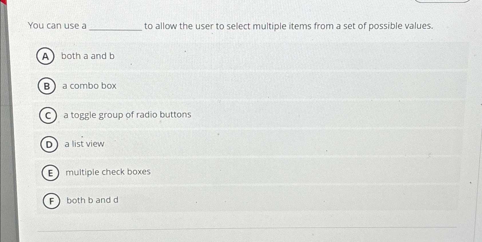 You can use a to allow the user to select