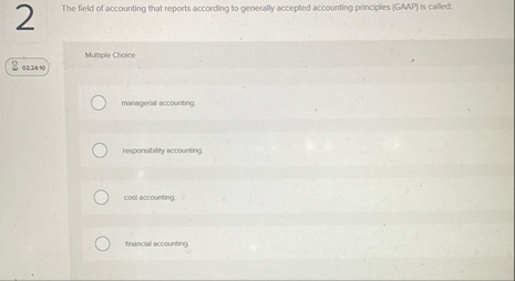 The field of accounting that reports according to
