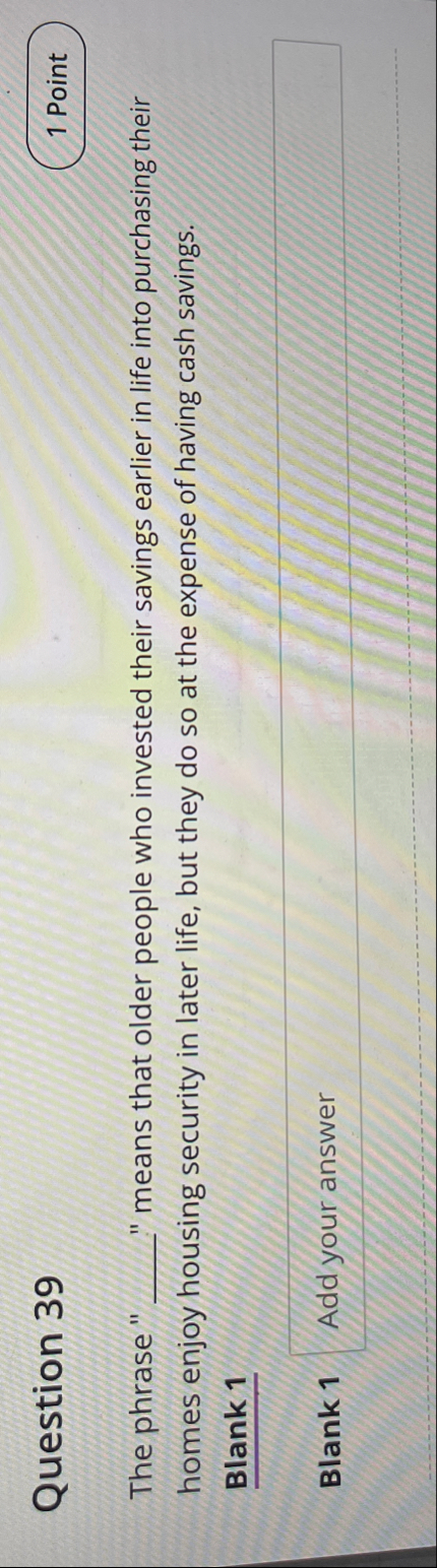 Question 3 9 The phrase " q , . " means that