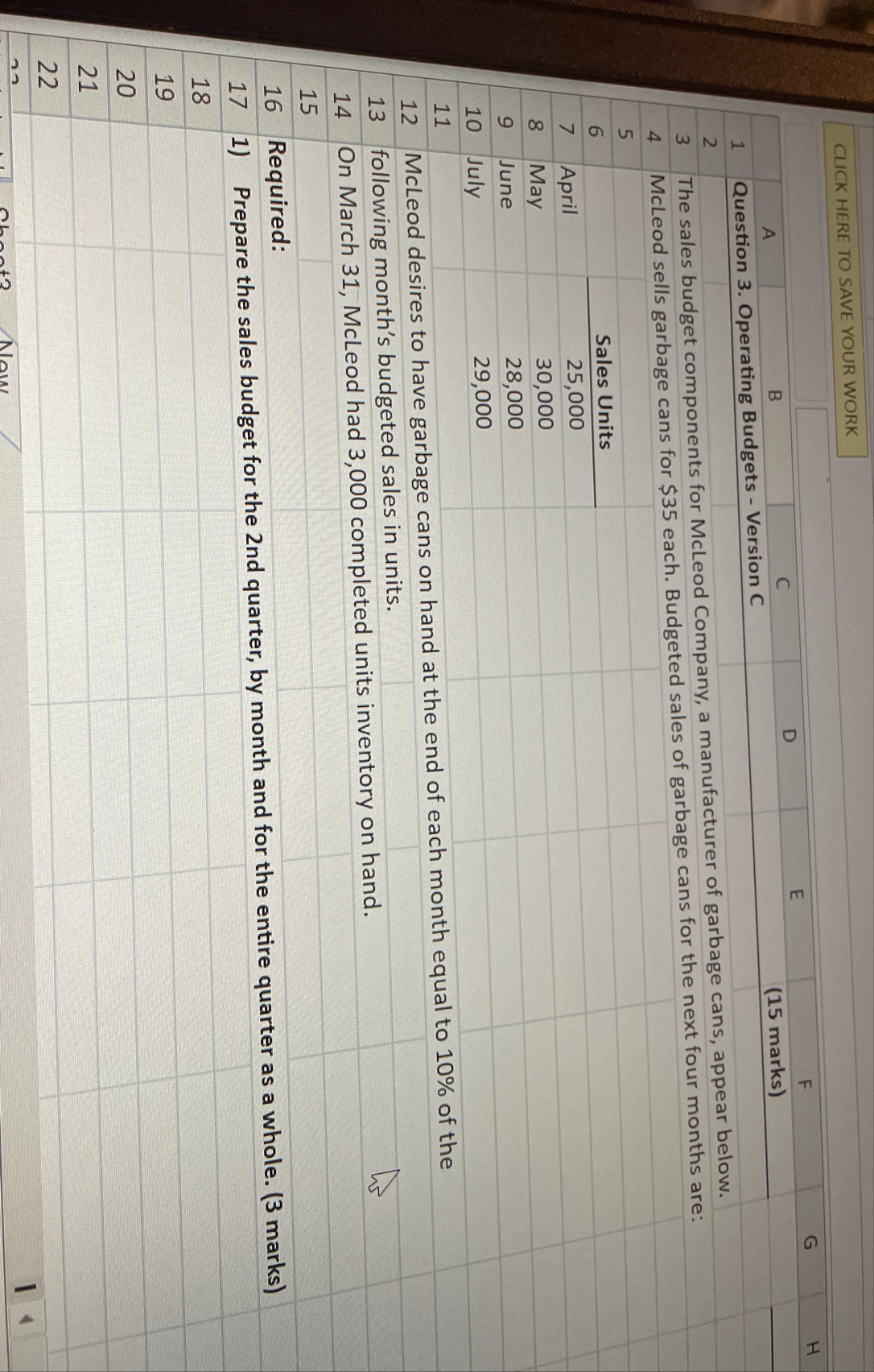 CLICK HERE TO SAVE YOUR WORK \ table [ [ , , A ,