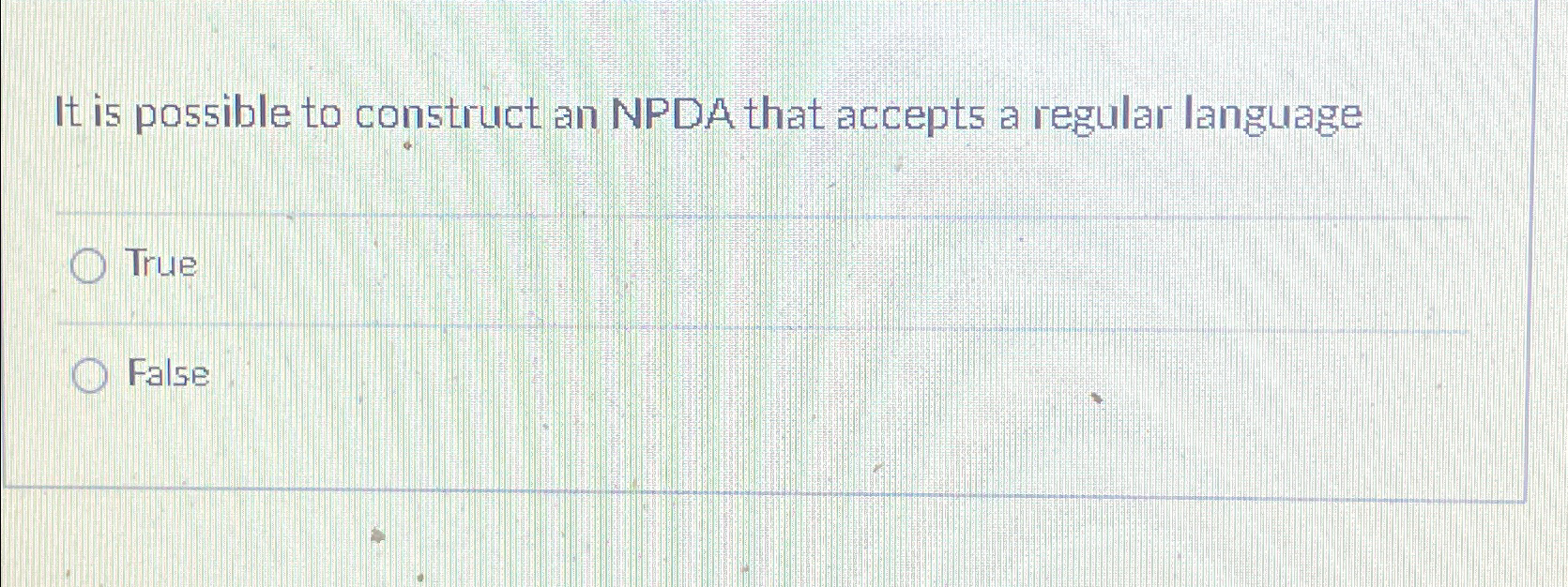It is possible to construct an NPDA that accepts